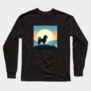 Pug Dog Portrait Long Sleeve T-Shirt